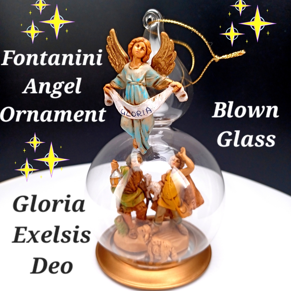 Fontanini Angel Ornament - Blown Glass